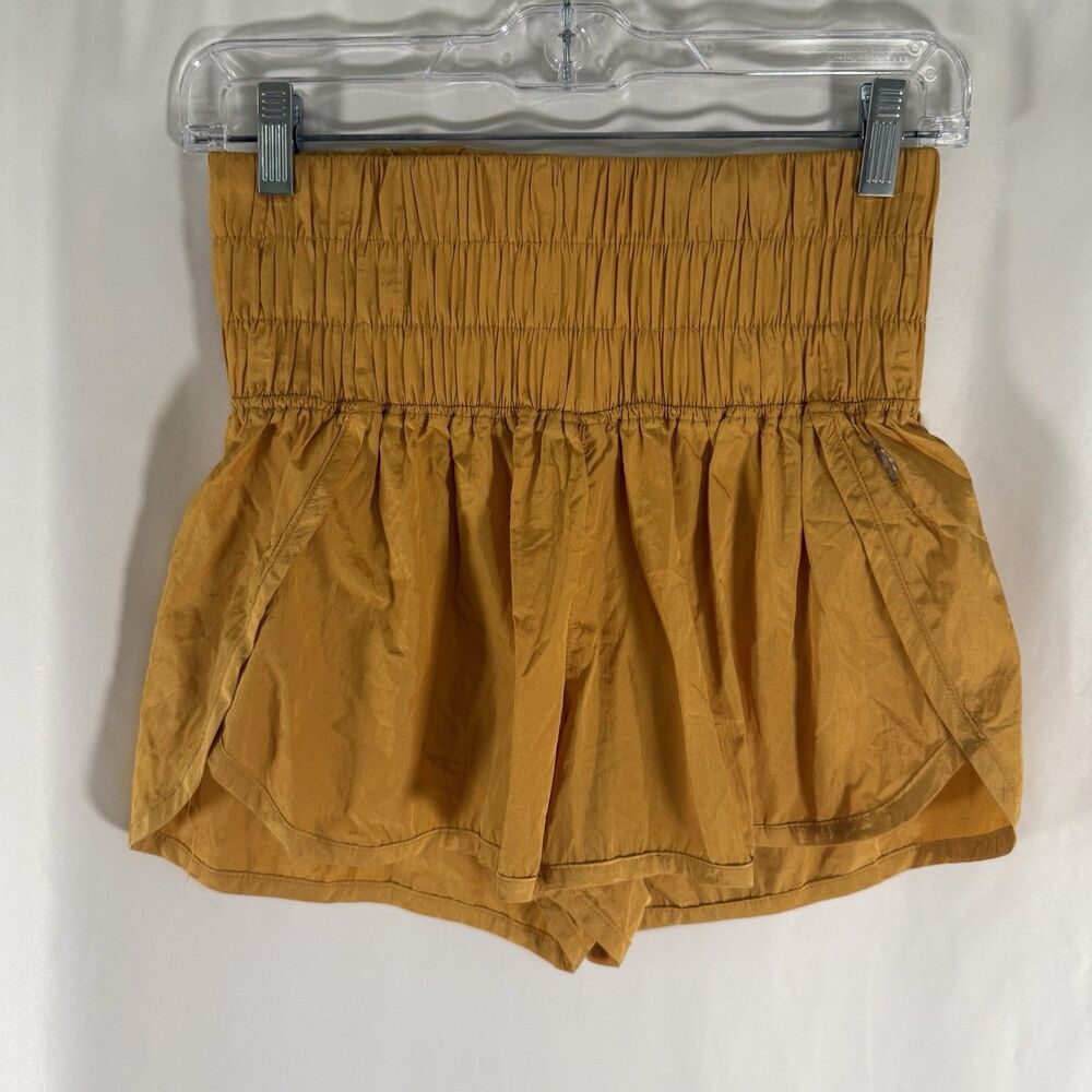 Free People The Way Home Shorts Women's Small Yellow Elastic Waist Pull On